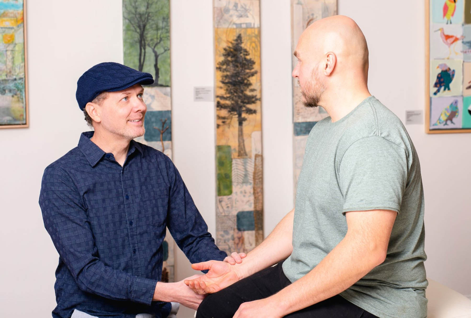 Mark with a client